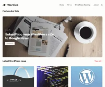 Wordies.com(WordPress news) Screenshot