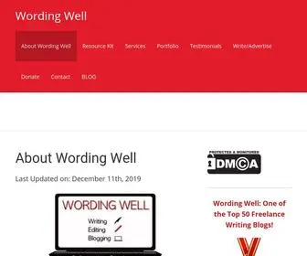 Wordingwell.com(Wording Well) Screenshot