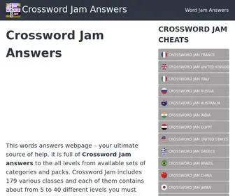 Wordjam.info(Crossword Jam Answers) Screenshot
