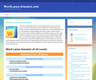 Wordlanes-Answers.com(Word Lanes Answers) Screenshot