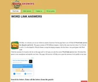 Wordlinkcheats.com(Word Link answers) Screenshot