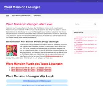 Wordmansionloesungen.de(Word Mansion Lösungen aller Level) Screenshot