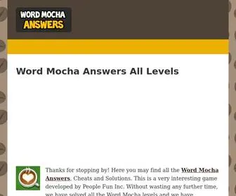 Wordmochaanswers.com(Word Mocha Answers All Levels and Cheats) Screenshot