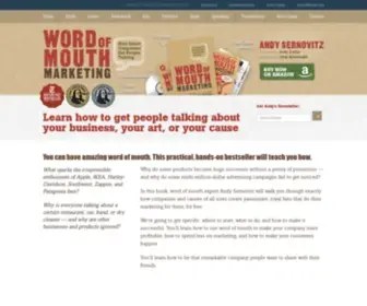 Wordofmouthbook.com(Master word of mouth marketing with this fun) Screenshot