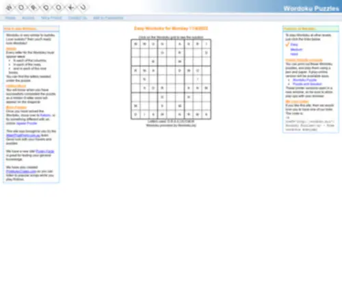 Wordoku.biz(Wordoku Puzzles) Screenshot
