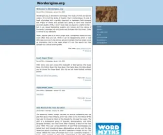 Wordorigins.org(Wordorigins) Screenshot