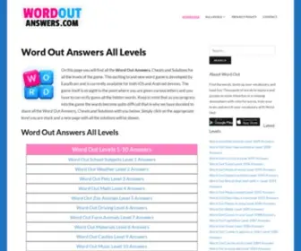 Wordoutanswers.com(Word Out Answers All Levels) Screenshot