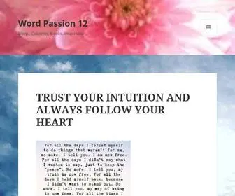 Wordpassion12.com(Blogs, Columns, Books, Inspiration) Screenshot