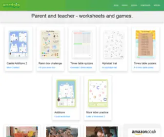 Wordpip.com(Worksheets and games to make learning fun) Screenshot