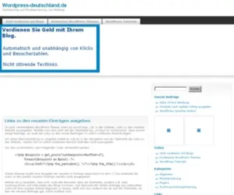 Wordpress-Deutschland.de(Individuallisierung und Vermarktung von Blogs) Screenshot