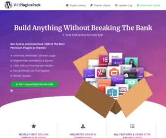Wordpresspluginspack.com(WordPress Premium Plugins & Themes Pack) Screenshot