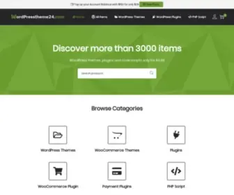 Wordpresstheme24.com(Wordpresstheme24 Discover 1000 themes code scripts and plugins from $4.99) Screenshot