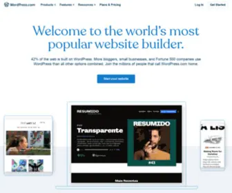 Wordpress.us(Create a Free Website or Blog) Screenshot