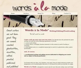 Wordsalamode.com(Words a la Mode) Screenshot