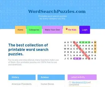 Wordsearchpuzzles.com(Word Search Puzzles) Screenshot