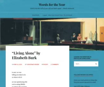 Wordsfortheyear.com(Drink from the well of your self and begin again) Screenshot
