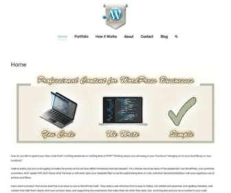 Wordsforwp.com(Professional Content for WordPress Businesses) Screenshot