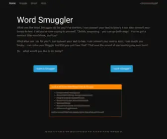 Wordsmuggler.com(Word Smuggler) Screenshot