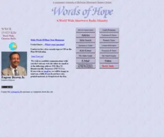 Wordsofhope.org(Words of Hope) Screenshot