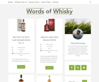 Wordsofwhisky.com(Words of Whisky is a blog filled with tasting notes of (single)) Screenshot