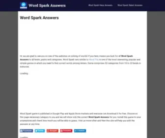 Wordspark.info(Word Spark Answers) Screenshot