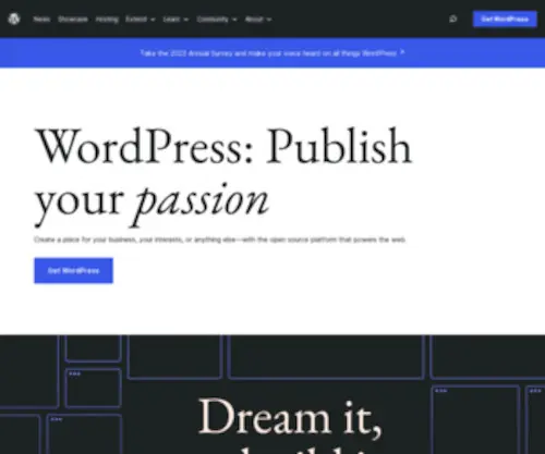 Wordspress.org(Blog Tool) Screenshot