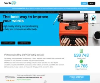 Wordsru.com(Online English Editing and Proofreading Services) Screenshot