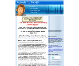 Wordstoprofit.com(How to Write and Publish Your Book) Screenshot