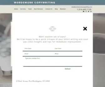 Wordsworkcopywriting.com(Wordswork Copywriting) Screenshot