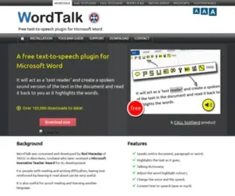 Wordtalk.org.uk(A free text) Screenshot