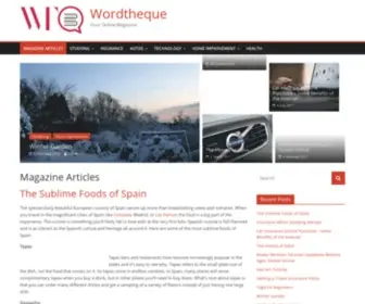 Wordtheque.com(Your Online Magazine) Screenshot