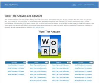 Wordtilessolutions.com(Word tiles relax n refresh) Screenshot