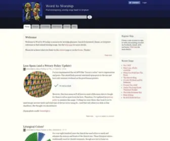 Wordtoworship.com(Word to Worship) Screenshot