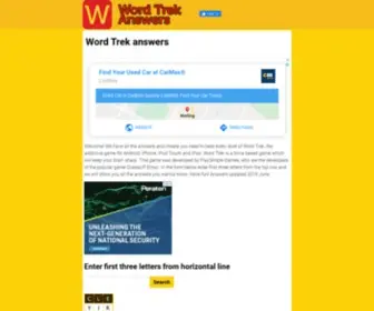 Wordtrek-Answers.net(Word Trek answers) Screenshot
