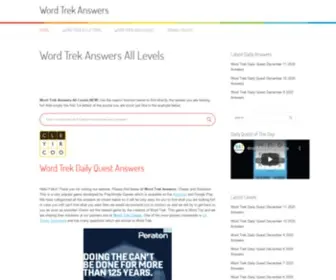 Wordtrekanswers.com(Word Trek AnswersUpdated)) Screenshot