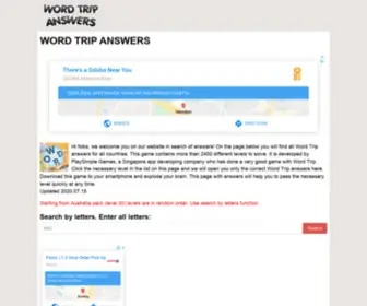 Wordtrip.net(Word Trip answers) Screenshot