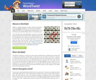 Wordtwist.org(Wordtwist by Puzzle Baron) Screenshot