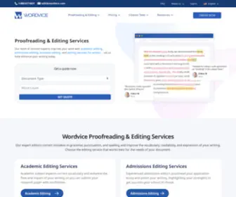 Wordvice.com(Proofreading & Editing Services) Screenshot
