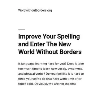 Wordwithoutborders.org(Wordwithoutborders) Screenshot