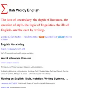 Wordyenglish.com(Xah Wordy English) Screenshot