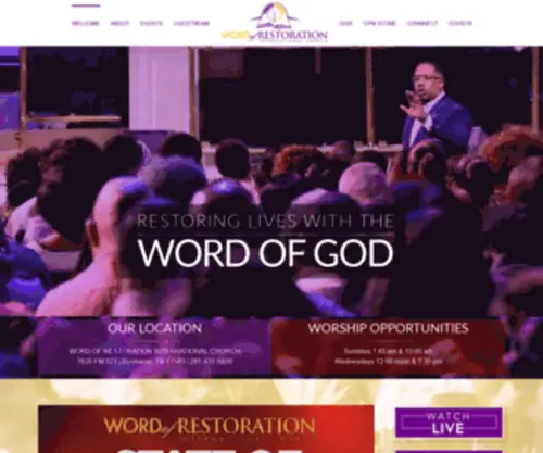 Woric.org(Word Of Restoration International Church) Screenshot