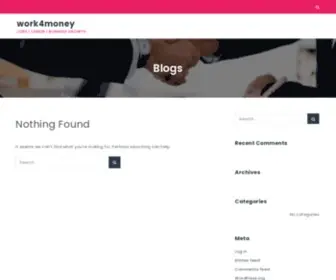 Work4Money.in(Top Ways To Make Money Online With Blogging) Screenshot