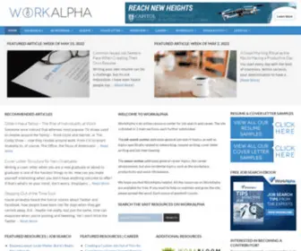 Workalpha.com(Career and Job Search Tips) Screenshot