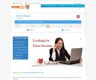 Workathome-Live.com(Work At Home Data Entry works India) Screenshot