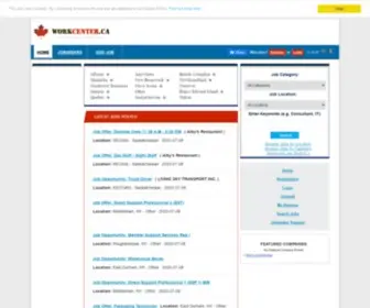 Workcenter.ca(Site of jobs in Canada) Screenshot