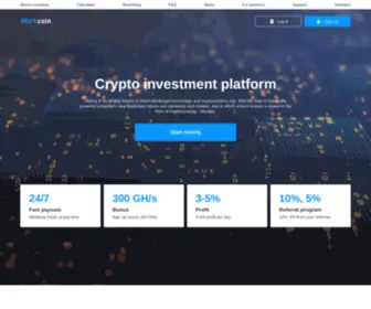 Workcoin.ltd(Crypto investment platform) Screenshot