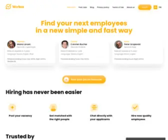 Workee.co(Besæt Dine Ledige Stillinger på Under 24 Timer) Screenshot
