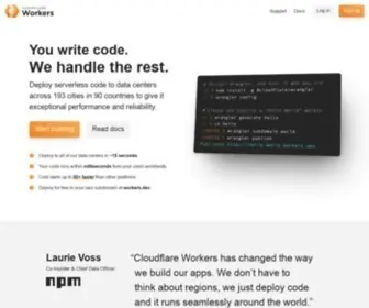 Workers.dev(Build your next application with Cloudflare Workers) Screenshot