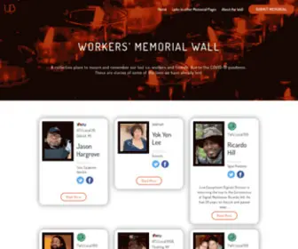 Workersmemorialwall.org(UnionBase Memorial Wall) Screenshot