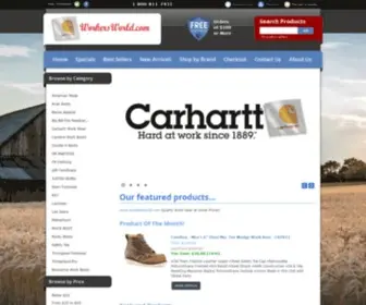 WorkersWorld.com(Carhartt work clothing) Screenshot